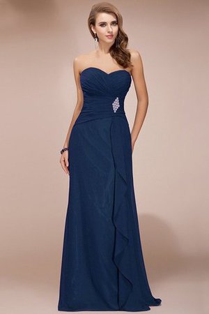 Robe demoiselle d'honneur longue avec perle en chiffon collant de lotus - Photo 9