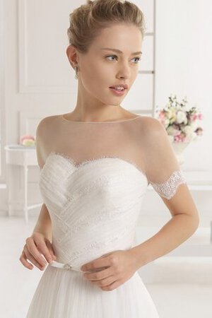 Robe de mariée spécial entrecroisé col en bateau textile en tulle de col en cœur - Photo 3