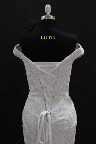 Abito da Sposa seducente V-Scollo con Applique stravagante Fuori dalla spalla Sirena - Foto 2