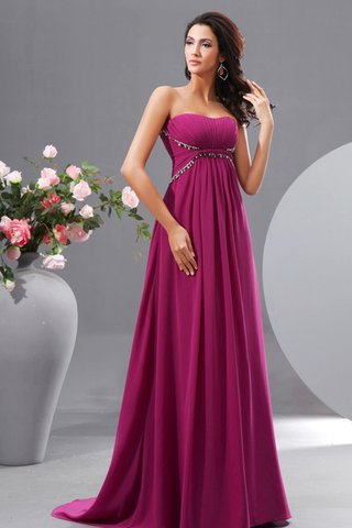 A linie Herz-Ausschnitt Chiffon Paillettenbesetztes Abendkleid mit Empire Taille - Bild 2