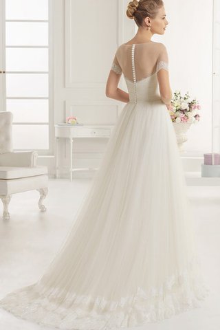 Robe de mariée spécial entrecroisé col en bateau textile en tulle de col en cœur - Photo 2