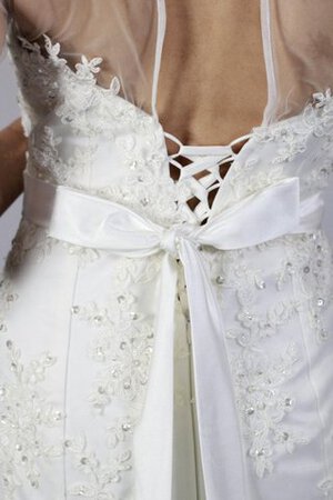 Modesto Vestido de Novia de Apliques de La mitad de manga de Abalorio de Encaje Adorno - Foto 5