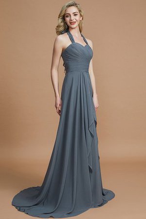 Robe demoiselle d'honneur naturel de dos nu de princesse en chiffon a-ligne - Photo 1