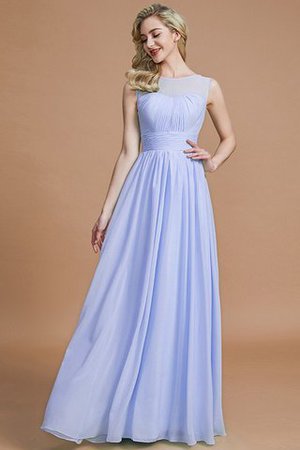 Robe demoiselle d'honneur naturel avec sans manches ligne a en chiffon de princesse - Photo 22