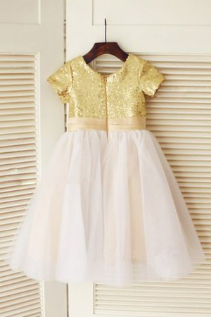 Robe de cortège enfant naturel longue de princesse ligne a textile en tulle - Photo 2