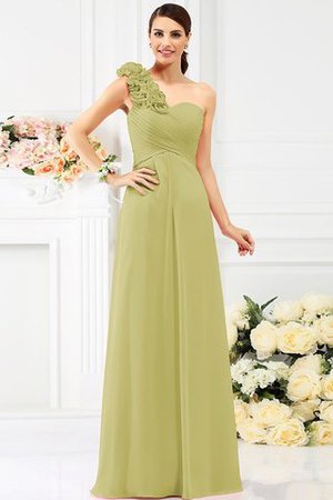 Robe demoiselle d'honneur avec sans manches en chiffon avec zip ligne a jusqu'au sol - Photo 8