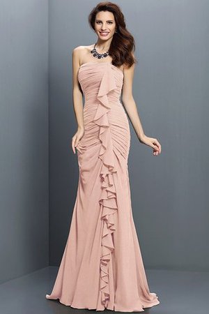 Robe demoiselle d'honneur plissage longue avec zip en chiffon de bustier - Photo 20