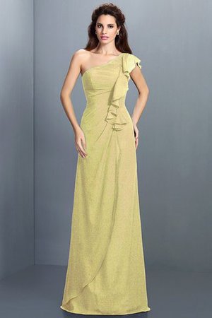 Robe demoiselle d'honneur longue en chiffon gaine avec zip avec sans manches - Photo 8