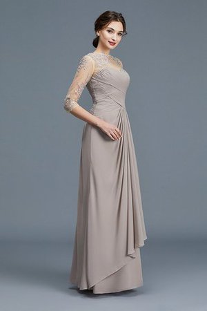 Abito mamma Sposa Naturale con Increspature in Chiffon Principessa A-Line - Foto 7