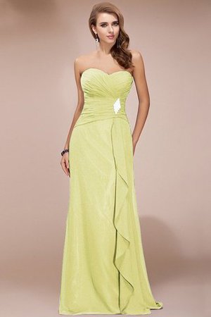 Robe demoiselle d'honneur longue avec perle en chiffon collant de lotus - Photo 7