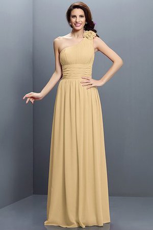 Robe demoiselle d'honneur longue en chiffon au drapée jusqu'au sol fermeutre eclair - Photo 12