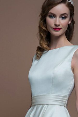 Abito da Sposa A-Line seducente in Raso Semplice Vintage Schiena Nuda - Foto 4