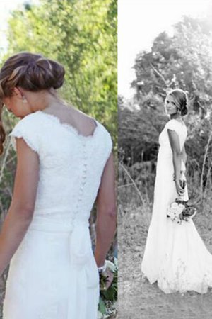 Abito da sposa alla moda lunghi a terra a-line con piega spazzola treno - Foto 2