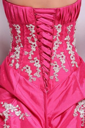 Geschichtes trägerlos bodenlanges Quinceanera Kleid mit Rücken Schnürung mit Blume - Bild 8