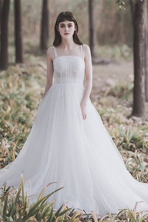 Abito da sposa allacciato a terra speciale a-line in tulle conotta - Foto 1