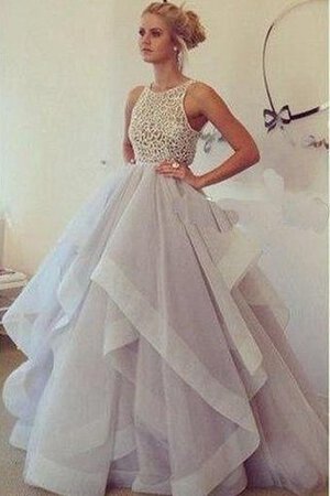 Robe de bal derniere tendance v col profonde col en bateau longueur au ras du sol en tulle - Photo 1