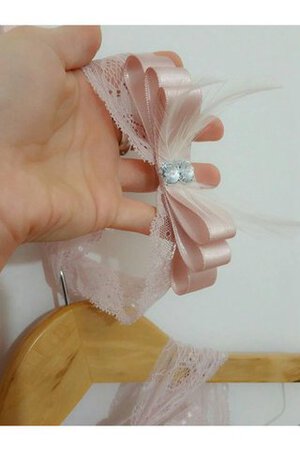 Organza knöchellanges Blumenmädchenkleid mit Applikation mit Rüschen - Bild 3