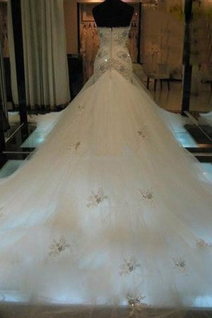 Robe de mariée vintage delicat avec perle de sirène col en forme de cœur - Photo 2