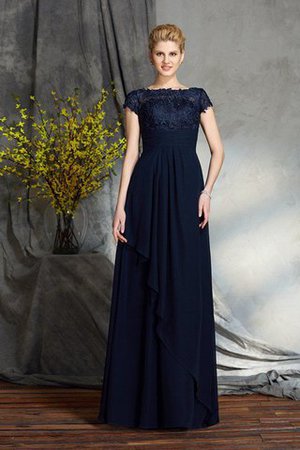 Kurze Ärmeln Reißverschluss Prinzessin A-Linie Chiffon Brautmutterkleid - Bild 1