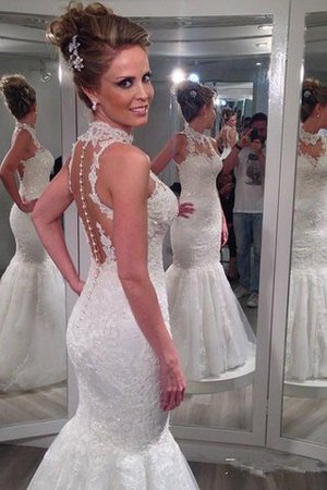 Vestido de Novia de Corte Sirena en Tul de Encaje Adorno de Natural - Foto 2