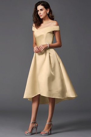 Robe demoiselle d'honneur naturel bref haut bas asymétrique de princesse - Photo 12