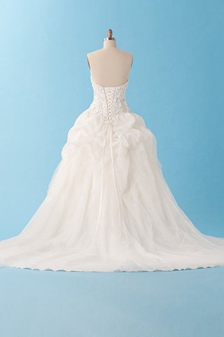 Duchesse-Linie Outdoor Spitze formelles Brautkleid mit Rüschen mit Rücken Schnürung - Bild 2