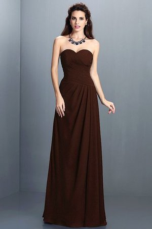 Robe demoiselle d'honneur longue plissé de princesse avec fronce a-ligne - Photo 7