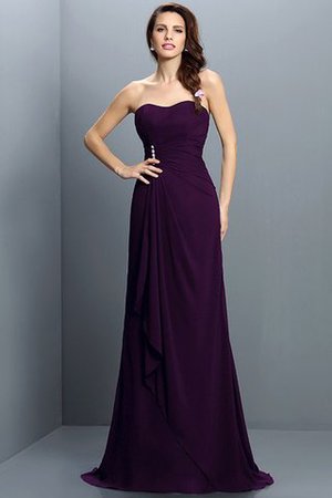 Robe demoiselle d'honneur plissage longue de sirène avec sans manches avec chiffon - Photo 13