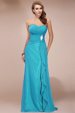 Robe demoiselle d'honneur longue avec perle en chiffon collant de lotus - Photo 10