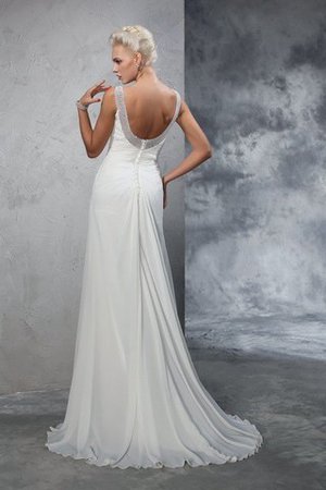 Robe de mariée luxueux ruché avec chiffon bandouliere spaghetti de sirène - Photo 2