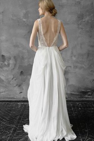 Robe de mariée informel distinguee appliques ruchés longs en dentelle - Photo 2