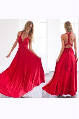 Ärmelloses ein Träger natürliche Taile langes Ballkleid aus Chiffon mit Plissierungen - Bild 1