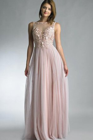 Robe de bal naturel en tulle manche nulle ligne a longueur au ras du sol - Photo 13