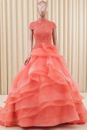 Vestido de Quinceañeras de Corte Evasé de Hasta el suelo de Lazos de Encaje Adorno - Foto 1