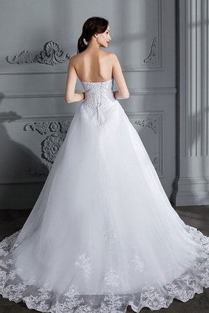 Abito da Sposa a Spiaggia Ball Gown Senza Maniche Coda A Strascico Corto Elegante - Foto 2