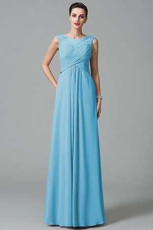 Robe demoiselle d'honneur longue jusqu'au sol de princesse avec chiffon ruché - Photo 3