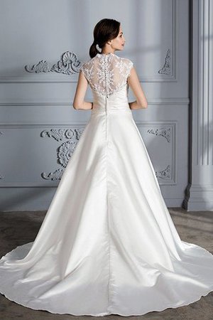 Abito da Sposa Elegante Senza Maniche in Raso Ball Gown V-Scollo - Foto 7