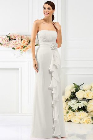 Enges Chiffon Empire Taille Anständiges Brautjungfernkleid mit Blume - Bild 16