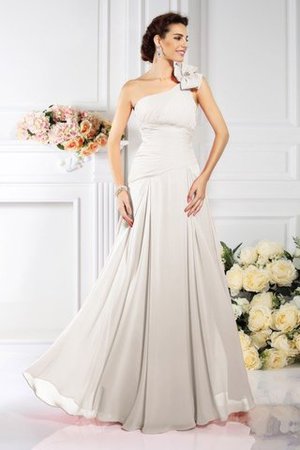 Chiffon Prinzessin Bodenlanges Brautjungfernkleid mit Plissierungen ohne Ärmeln - Bild 16