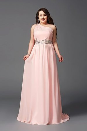 Reißverschluss Empire Taille Übergröße Sexy Ballkleid mit Sweep zug - Bild 3