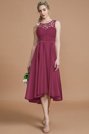 Robe demoiselle d'honneur bref naturel de princesse avec sans manches ligne a - Photo 10