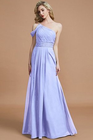 Robe demoiselle d'honneur naturel de princesse en chiffon jusqu'au sol a-ligne - Photo 21