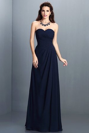 Robe demoiselle d'honneur longue plissé de princesse avec fronce a-ligne - Photo 10