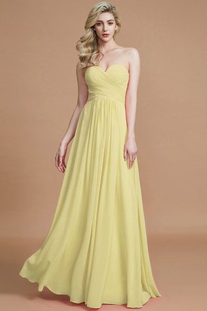 Abito da Damigella Senza Maniche in Chiffon Naturale A-Line Principessa - Foto 13