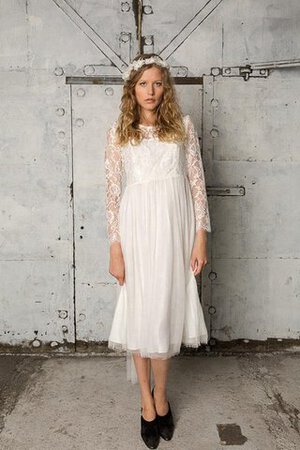 Abito da Sposa Semplice con Piega A-Line in Tulle Formale E Informale tradizionale - Foto 1