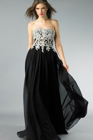 Robe de bal naturel avec chiffon avec sans manches jusqu'au sol sans dos - Photo 1