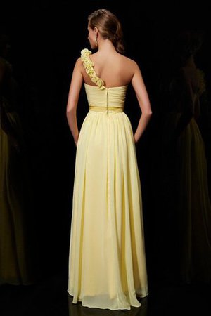 Robe demoiselle d'honneur avec zip en chiffon avec fleurs manche nulle de princesse - Photo 30