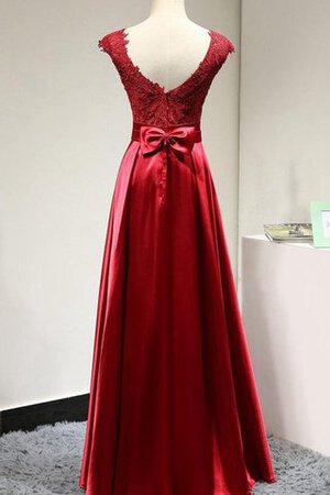 Elegante Vestido de Dama de Honor de Encaje Adorno de Cremallera de Hasta el suelo - Foto 2