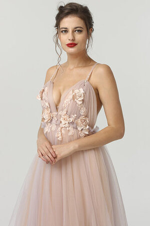 Robe de bal avec sans manches bandouliere spaghetti mode romantique naturel - Photo 4