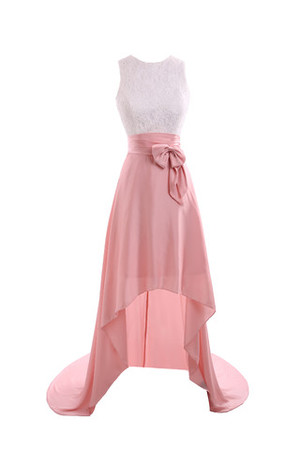 Robe de cocktail romantique naturel facile de traîne moyenne en satin élastique - Photo 1